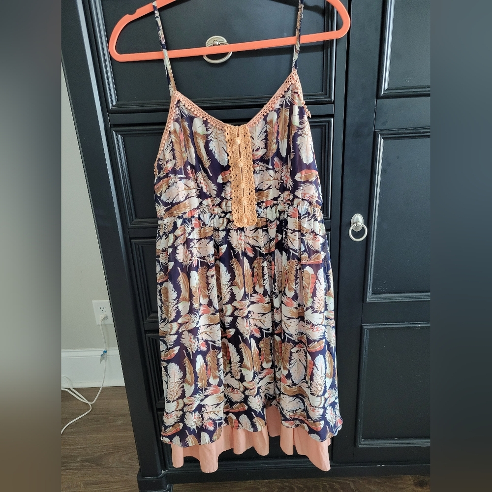 A'Reve Pink and Cream Lace Dress